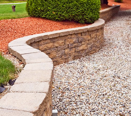 Paver Garden and Retaining Walls by Firmly Rooted